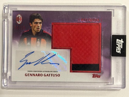 2024 Topps AC Milan Gennaro Gattuso Auto /25 Red Parallel Soccer Card