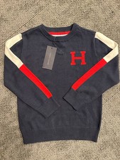 Tommy Hilfiger Kids Sweater Size 6 Navy Logo Cotton NWT