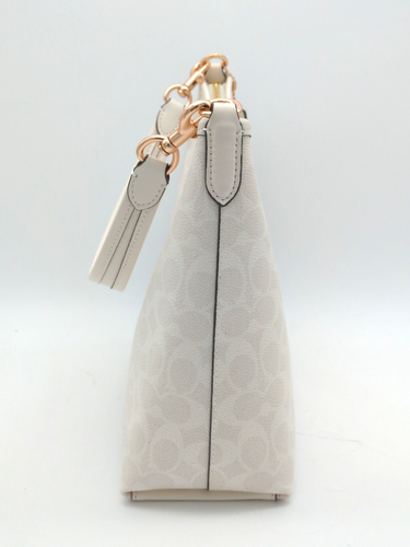 Coach Cy702 Laurel Schultertasche Signature Denim Blau/Weiß Outlet Produkte - Bild 14 von 21