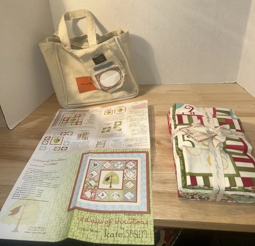 NOS 12 Days of Christmas Quilt Kit Kate Spain Moda 59” X 59” With Tote Pattern