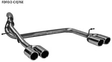 Bastuck Duplex Racinganlage Ford Focus 2 CC Cabriolet Diesel-DPF je 2x76 gerollt