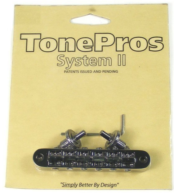TonePros T3BP-B Imperial Locking Bridge, Small Posts, Black