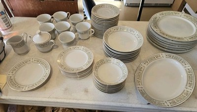 EMPRESS CHINA Japan ARCADIA China Dinnerware Set for - 61 Pieces # 1015 EUC
