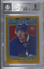 2016 O-Pee-Chee Platinum Retro Gold Rainbow /149 Auston Matthews BGS 9 MINT 0a1