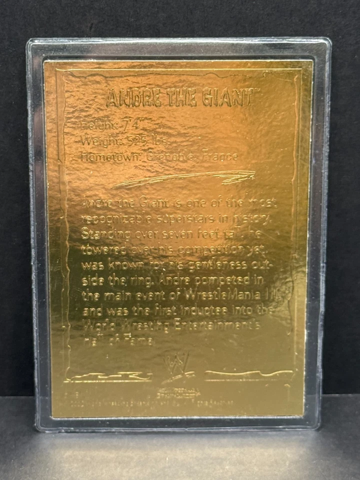 1999-2005 Danbury Mint 22K Gold World Wrestling WWE 1 Andre the Giant - Image 2 of 2