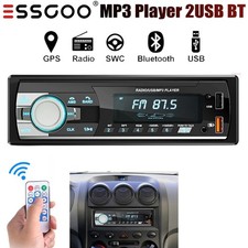 Single 1 DIN Car Stereo Radio MP3 Player Head Unit Audio Receiver BT FM AUX USB