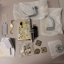 Schlage L9080LEL 17A 626 electrified mortise lock with handles and hardware