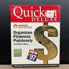 Quicken Deluxe Version 6.0 Finance Windows 95 / 3.1 CD-ROM Factory Sealed