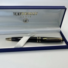Waterman Expert Black  Gold Twist Blue Ink Nib Cartridge Gift Exec Boss