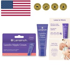 Lanolin Nipple Cream Safe for Breastfeeding Baby, 100 Natural Nipple Butter,...