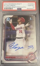 2022 Bowman Draft Elijah Green Chrome Draft Pick Auto PSA 10 (RC) #CDAEG Rookie