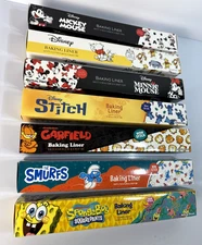 Non-Stick Baking Liner Roll Mickey Minnie Pooh Stitch Garfield Smurfs SpongeBob