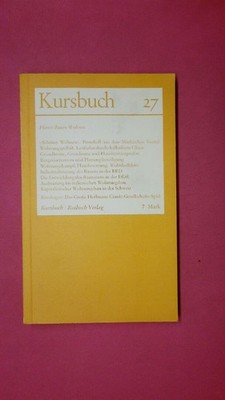 231153 Hans Magnus Enzenberger KURSBUCH 27 Planen Bauen Wohnen.