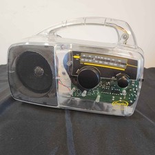Freeplay AM/FM Radio, Clear, Solar Power, Wind-Up, transparent, NO ANTENNA