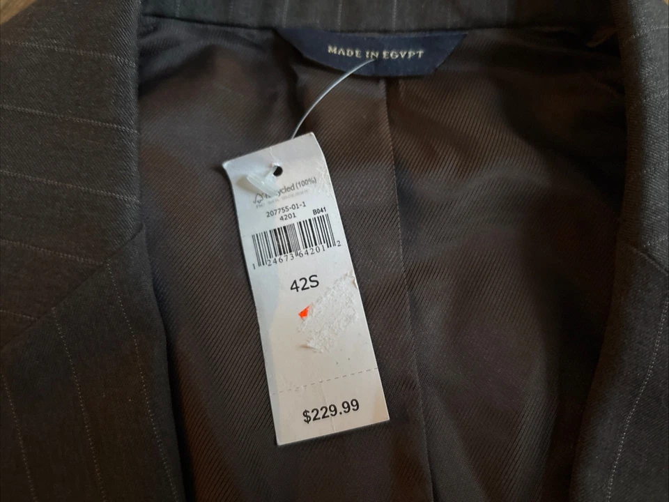 Blazer Banana Republic Marrón Oscuro Hthr Para Hombre 42S Egypt Meade Rayas Dos Botones Foto 3 de 4