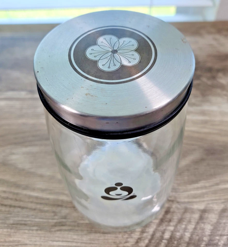 Teavana Perfect Tea Rock Sugar 48 oz Glass Canister Jar w/ Stainless Steel Lid - Image 2 of 4