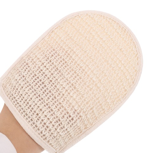 2 Pcs Cotton and Linen Shower Gloves Scrubber for Body Bath Exfoliating - Picture 7 of 12