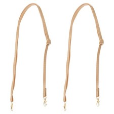 2Pcs 51 Inch Leather Purse Handle Strap Adjustable Length Strap Khaki