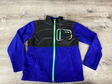 The North Face Youth Boys Size 10/12 M Blue Full Zip Fleece Lightweight Jacket