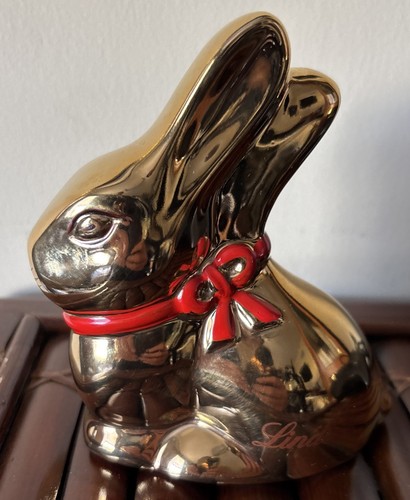 RARE Porcelain Gold Lindt Easter Bunny - Easter Decoration - Picture 1 of 11