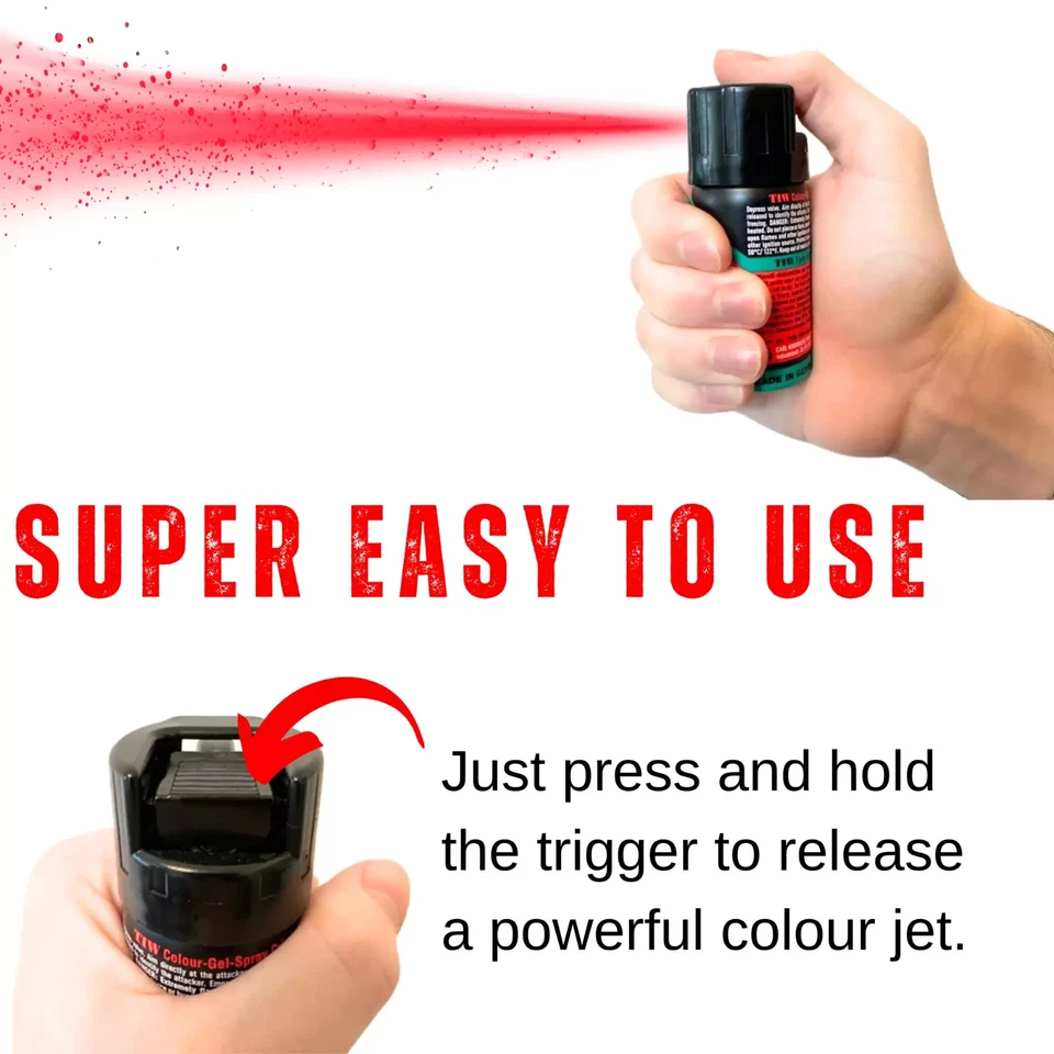 3 x Farb-Gel 40mL Personal Protection Spray Criminal ID Dye Marker UK Legal - Image 3 of 4