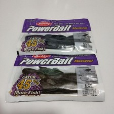 Berkley Creature Hog 4" (10cm) 2-Pack Green Pumpkin & Black Blue Flake