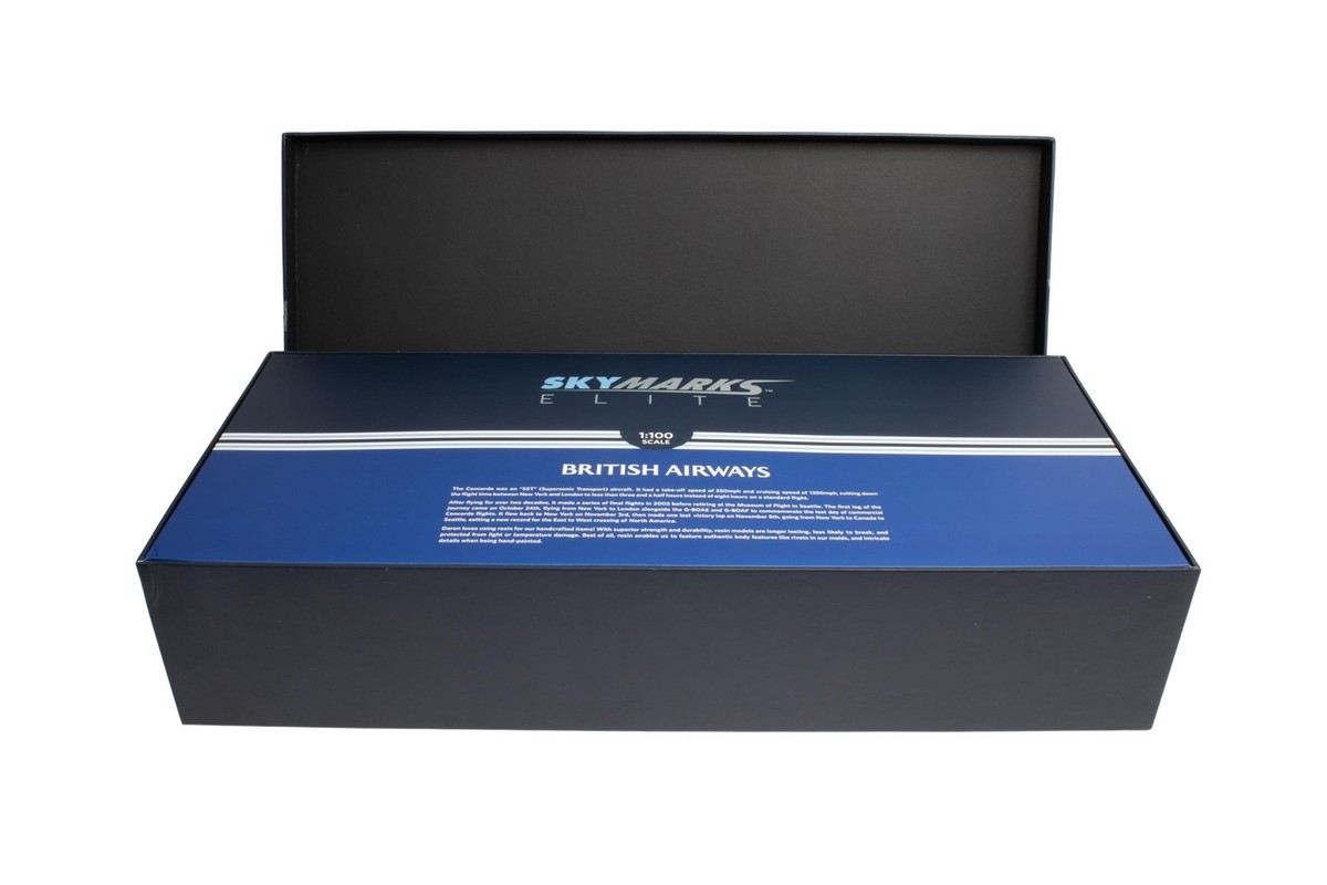 SkyMarks Elite British Airways Concorde 1/100 Scale Resin Display