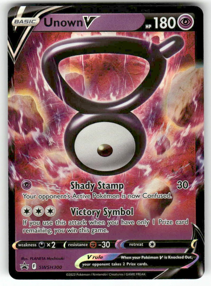 Unown V SWSH300 Pokemon SWSD Promo NM Holofoil