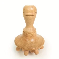 Wooden Manual Mushroom-Head Massage Tool Relieves Fatigue and Soreness