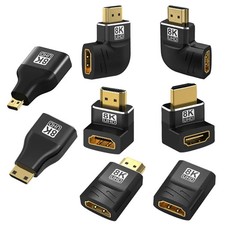 8K HDMI 2.1 Adapter 90 270 Degree Right Angle Male To Female Converter HDMI