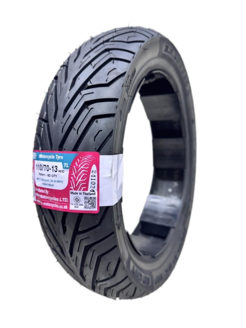 ND CITY 110/70-13 48P TL E4 FRONT TYRE TO FIT HONDA PS125 2006 - 2013