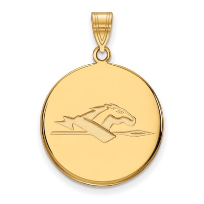 10k Gold LogoArt Longwood University Pferd große Scheibe Anhänger