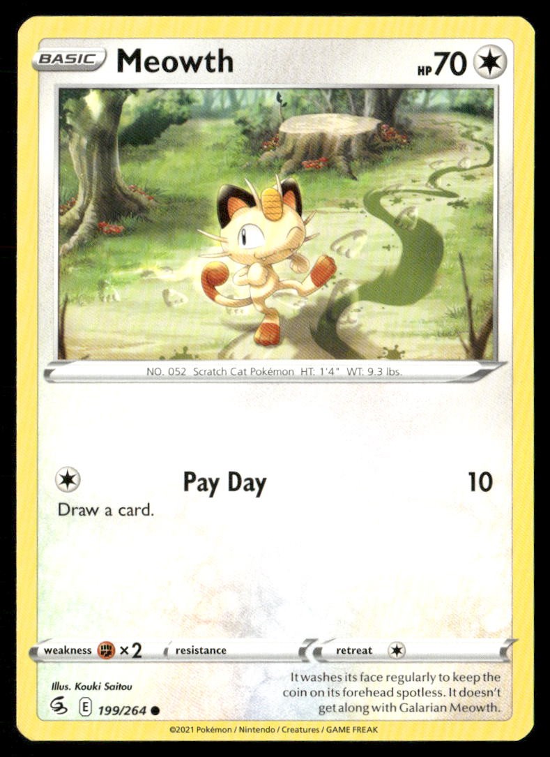 SWSH08: Fusion Strike #199/264 Meowth