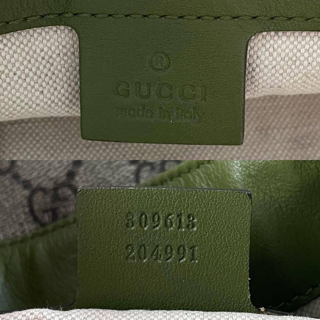 GUCCI NICE GG Canvas Tote Bag Green Unisex Large Capacity Authentic thumbnail 10