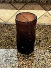 Blenko 6-inch Pinch Tumbler Amethyst Purple Dimple Glass Clear