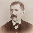 Antique Cabinet Card Photo 1900s Portrait Man With Walrus Mustache Middle Age