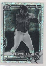 2021 Bowman Chrome Black & White Mini-Diamond Refractor Milkar Perez fm0