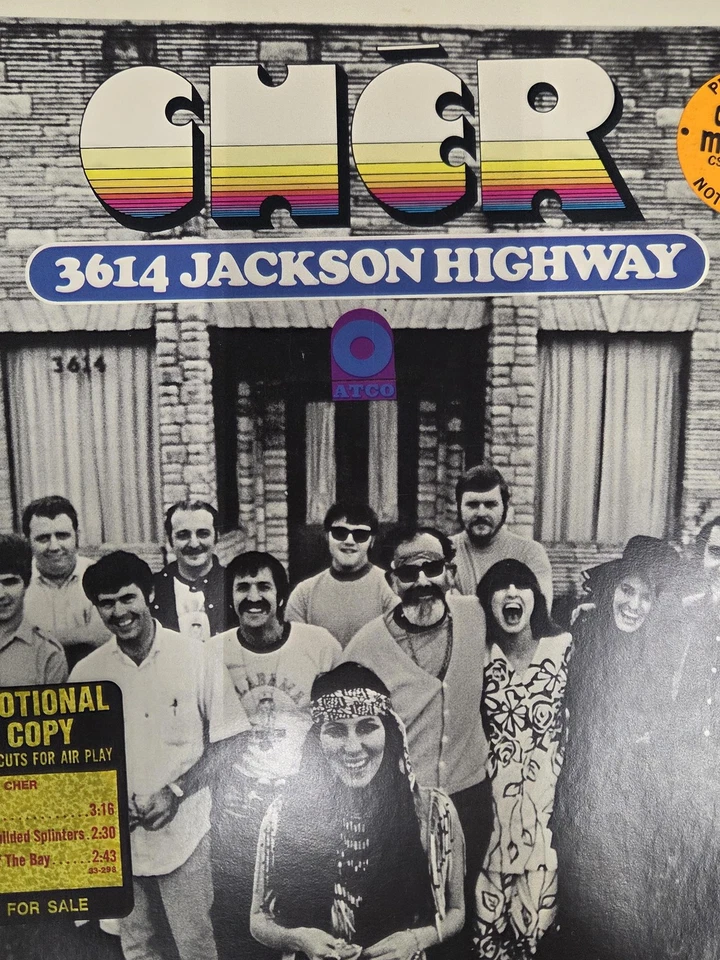 Vintage Cher 3614 Jackson Highway Vinyl Record 1969 Atco RARE Promo DJ Mono LP - Image 4 of 4