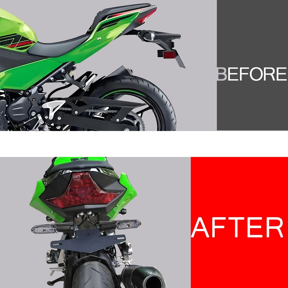 For Kawasaki Z500 & Ninja 500 Tail Tidy LED Turn Singal 2025