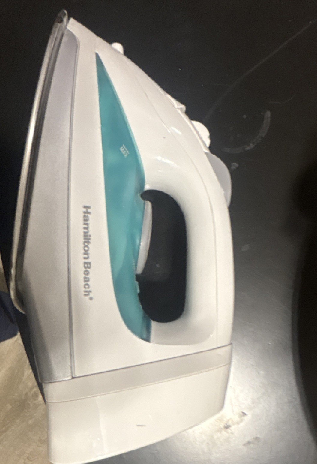 White Teal Corded 1200w Aluminum Soleplate