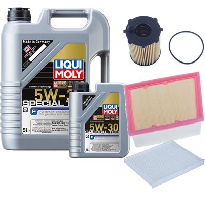 Inspektionspaket Liqui Moly Special Tec F 5W-30 6L für Ford Transit Courier