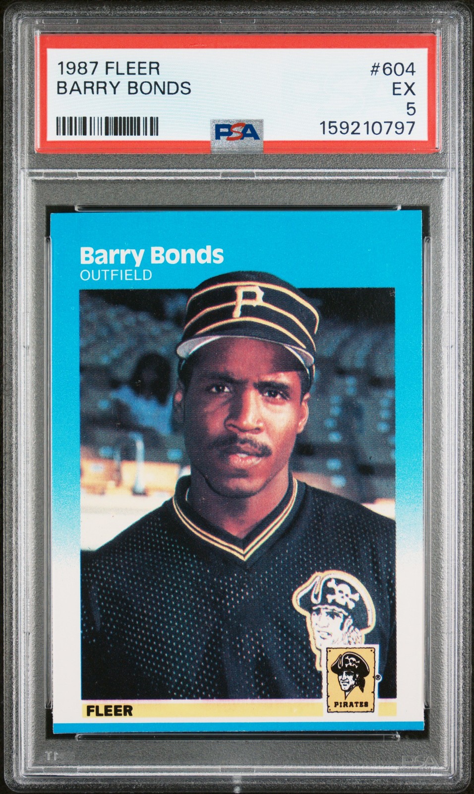 1987 FLEER #604 BARRY BONDS ROOKIE RC PSA 5 view 1
