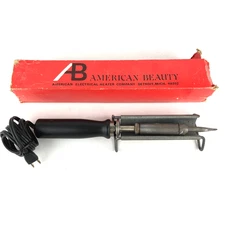 AMERICAN BEAUTY No. 3138 Electric Soldering Iron, Stand & Box Detroit, MI TESTED