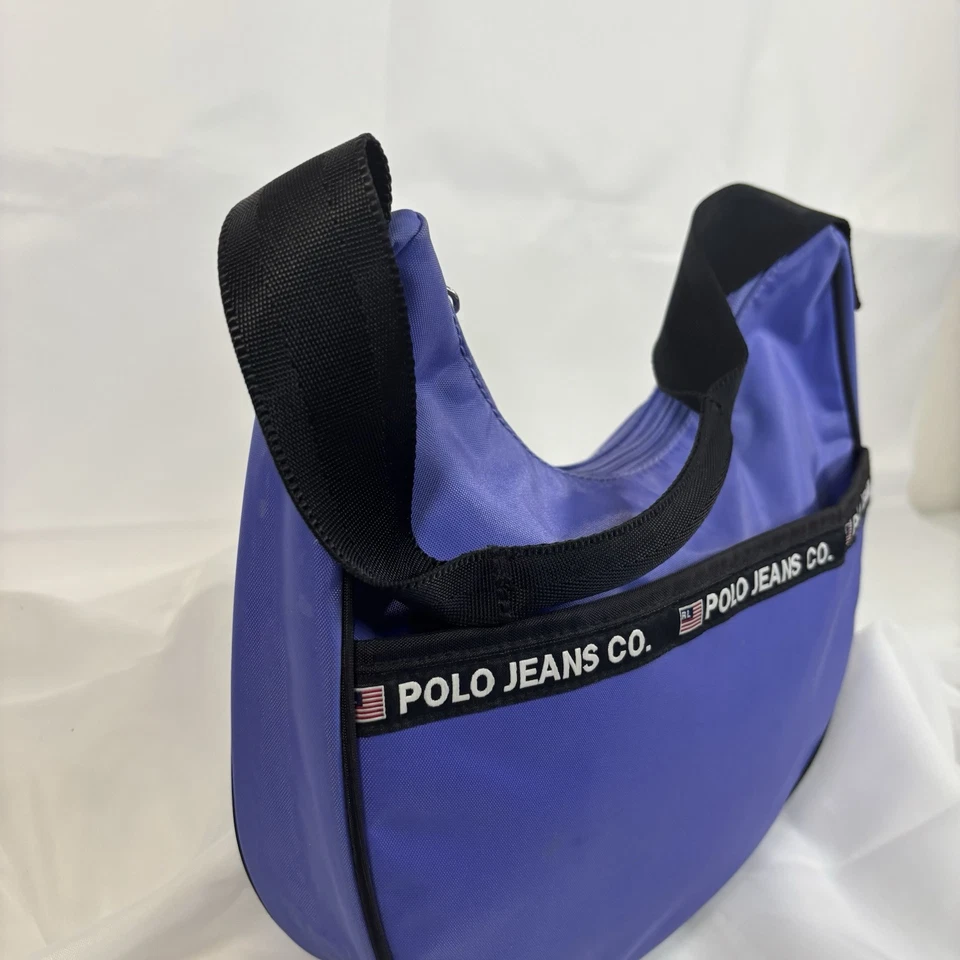 Cartera Polo Jeans Vintage Años 90 Y2K Ralph Lauren Nylon: Azul Foto 3 de 4