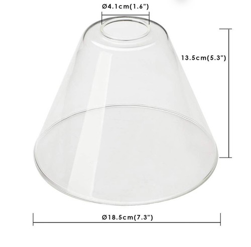 Industrial Transparent Glass Shade Replacement Lampshade for Loft Bar DIY  - Picture 2 of 5