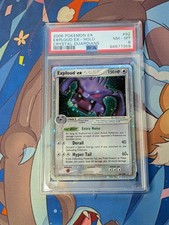 PSA 8 Pokemon Exploud ex Ultra Rare 92/100 EX Crystal Guardians Holo SWIRL 🌀