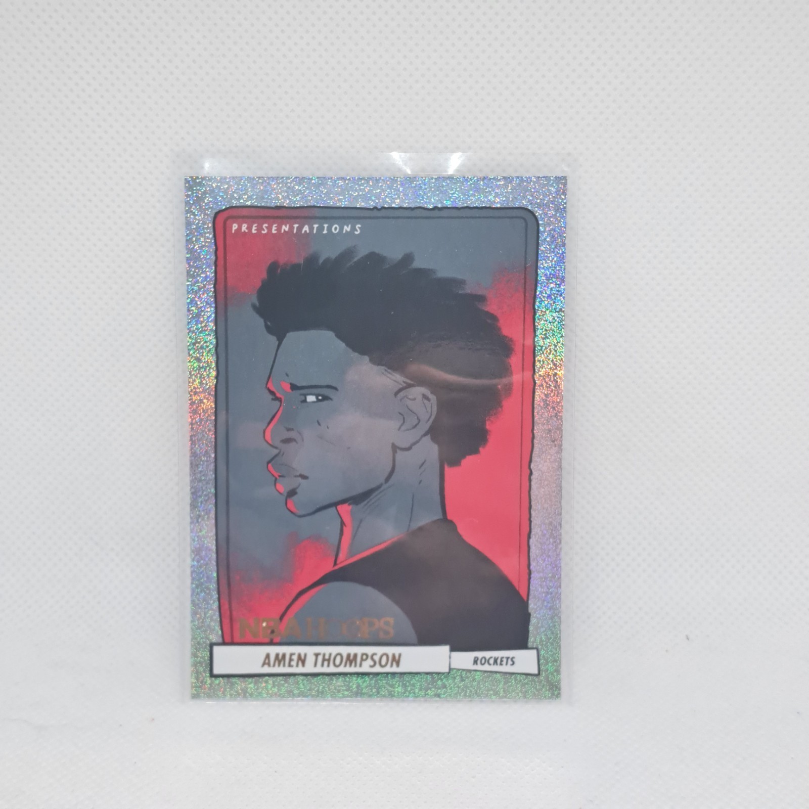 Amen Thompson 2023-24 Panini NBA Hoops Presentations #18 Rookie RC Rockets