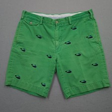 Vintage Polo Ralph Lauren Shorts Mens 35 Green Classic Fit Embroidered Whale 90s