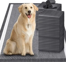 Gimars Upgrade Odor-Control Extra Large XXL Charcoal Pee Pads for Dogs Black 