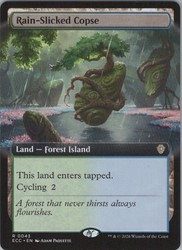 Rain-Slicked Copse (Extended Art) #43 Commander: Lorwyn Eclipsed